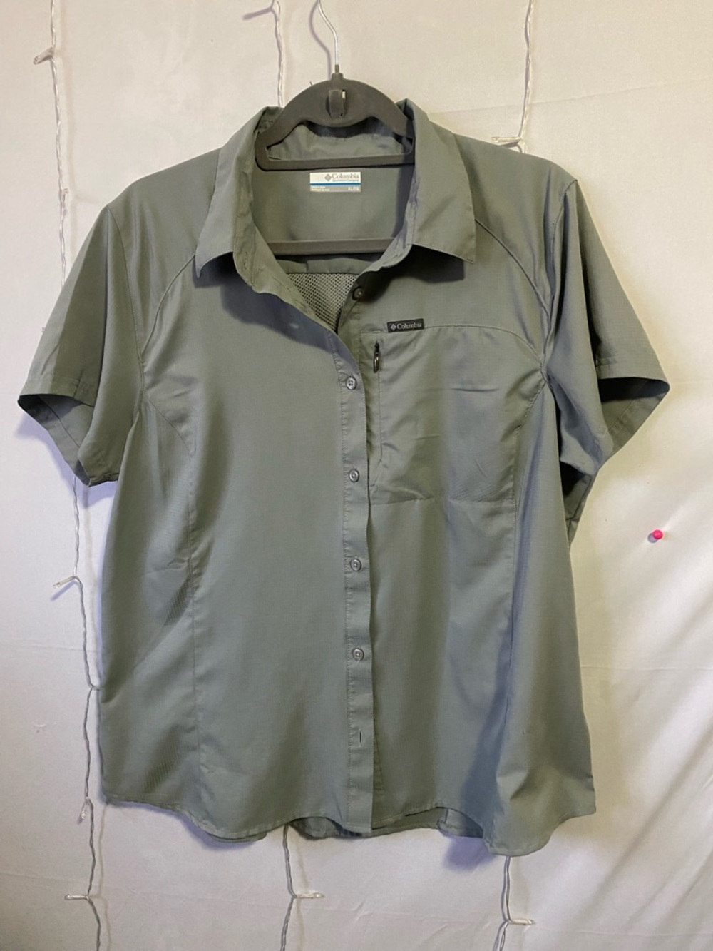Columbia Men's Short Sleeve Button-Up Shirt - Olive